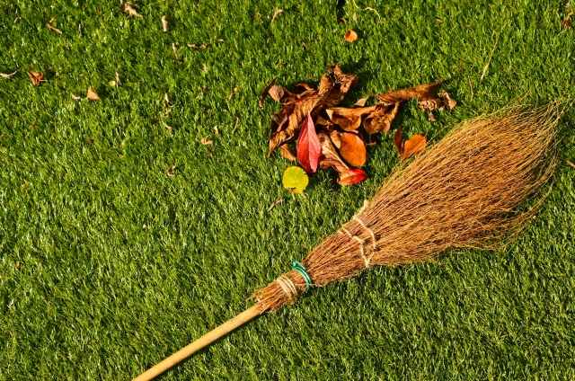 人工芝の掃除のイメージ