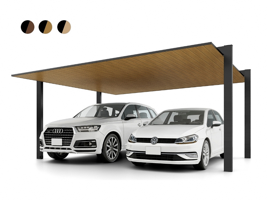 リクシル カーポートSC 2台用 木調色