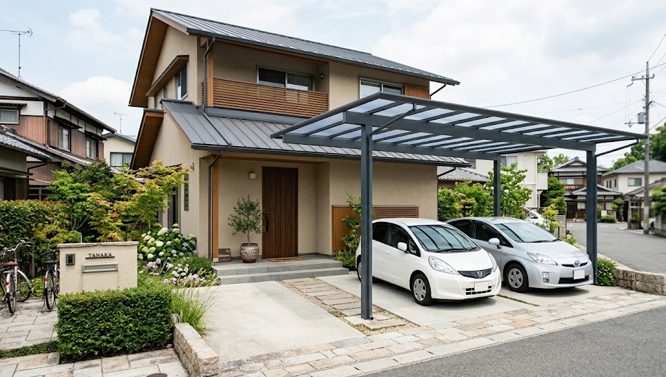 玄関前カーポート