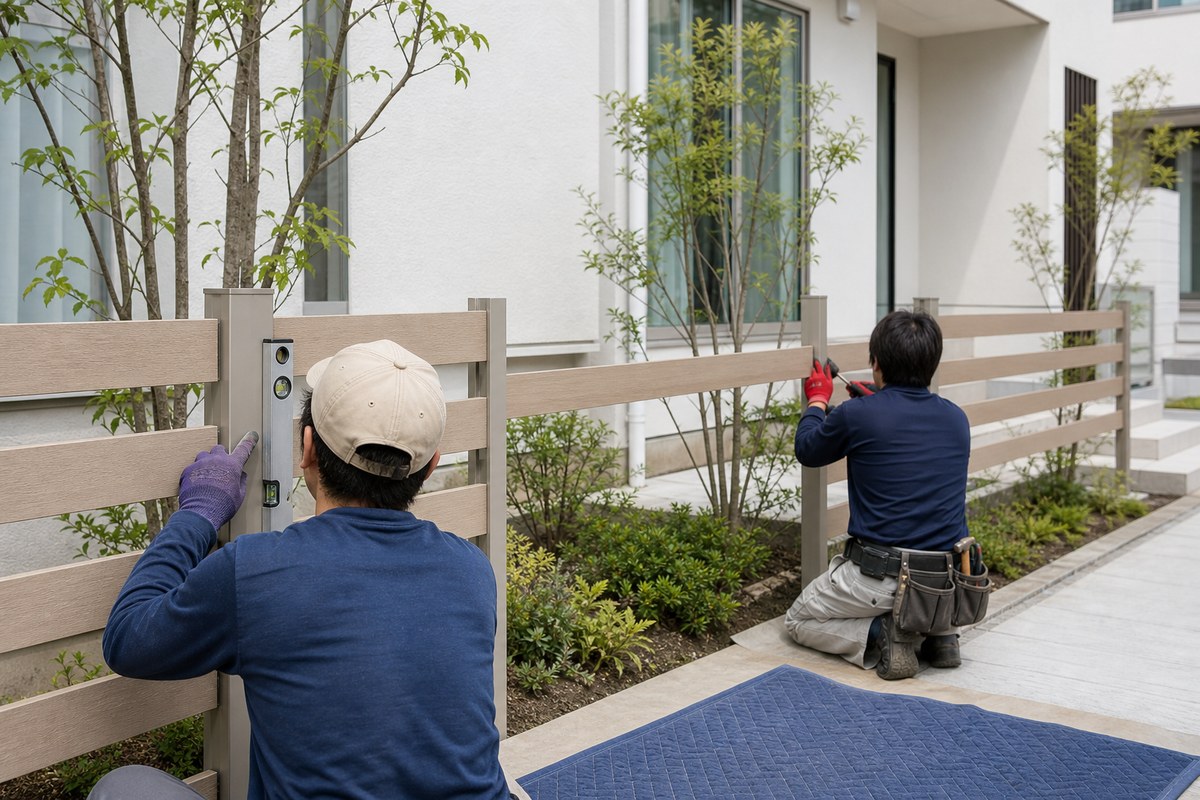 フェンスの取り付け工事