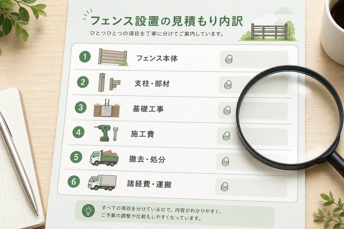 フェンス工事の見積もり