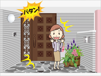 「よっこいしょ!」と開けて「バターン!」と閉まる重い玄関ドア。指一本で開けられる軽くて静かなドアにリフォーム!
