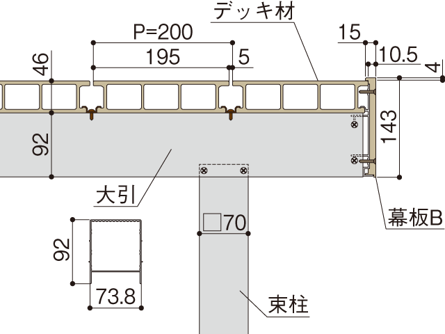 使いやすい床板幅で施工性がアップ